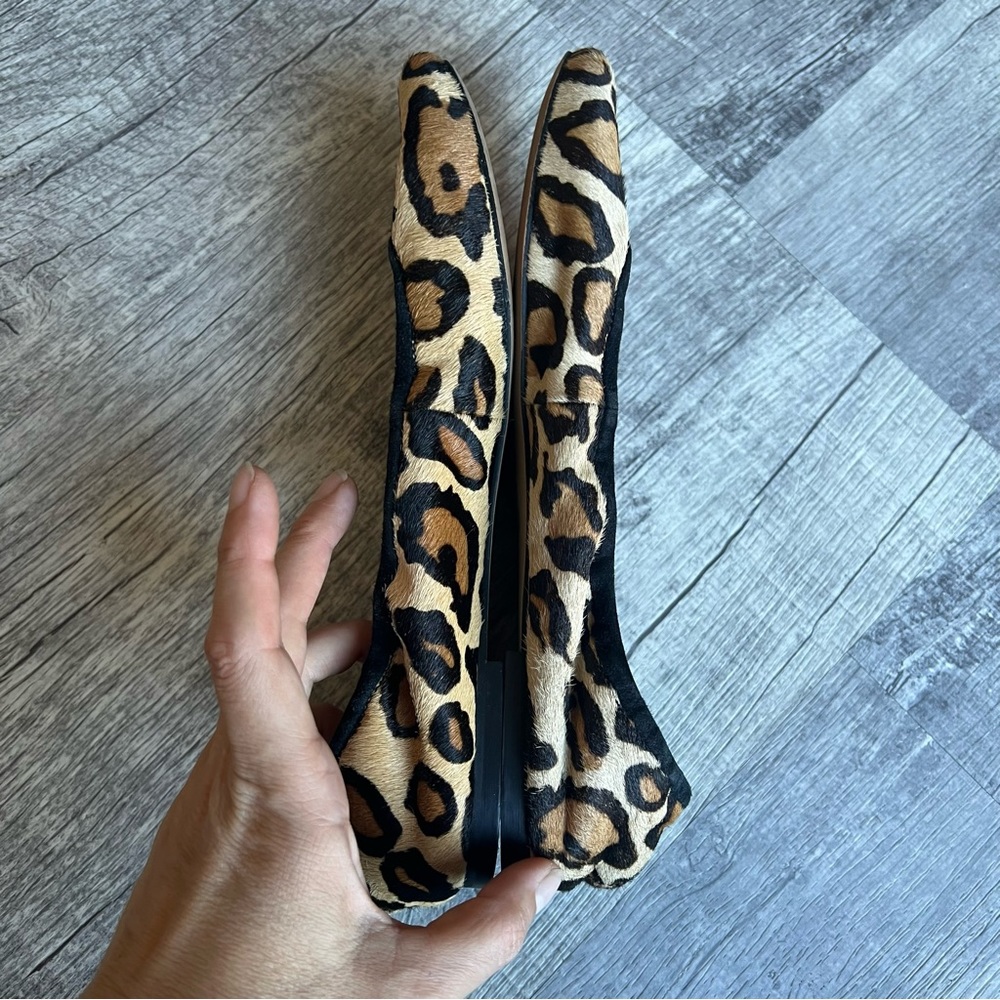 Sam Edelman Felicia Leopard Print Ballet Flats Calf Hair Size 7 - Picture 4 of 11